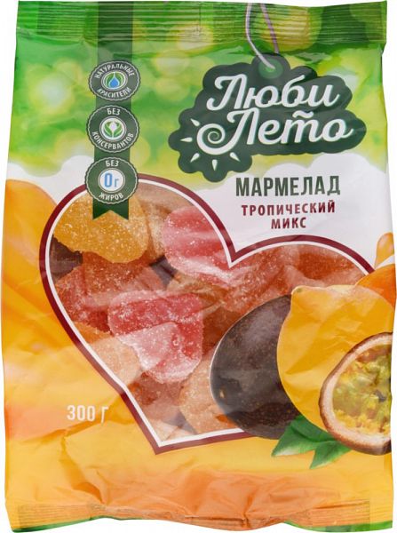 

Мармелад Люби Лето тропический микс 300 г
