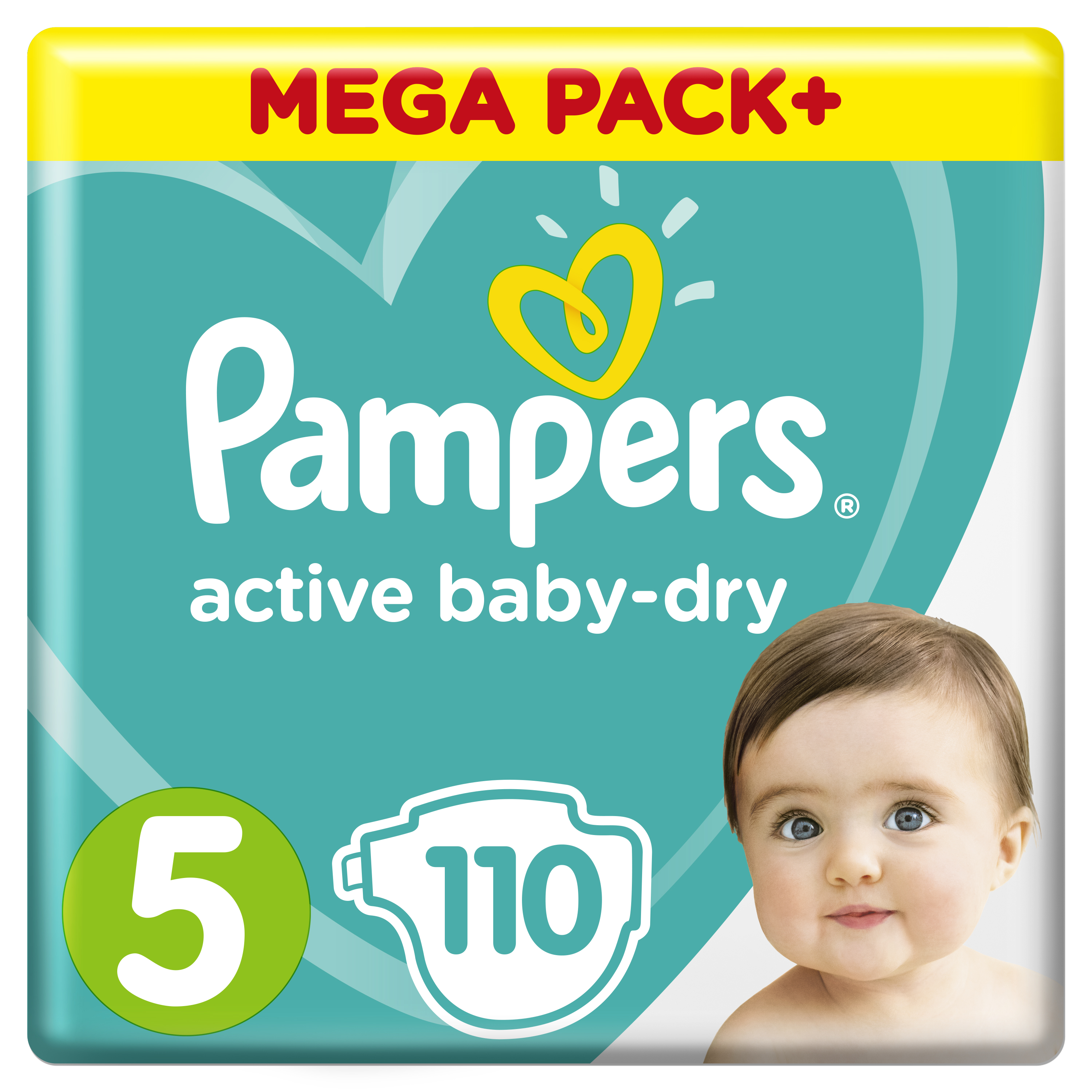 Купить Подгузники Pampers Active Baby-Dry 11-16 кг, 5 размер, 110 шт.,