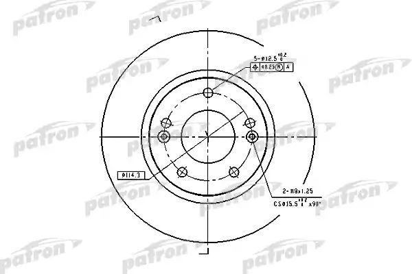 фото Тормозной диск patron pbd4291