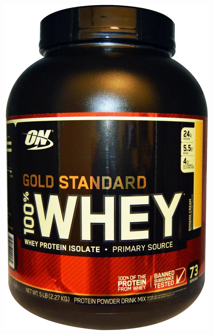 фото Протеин optimum nutrition 100% whey gold standard, 2270 г, banana cream