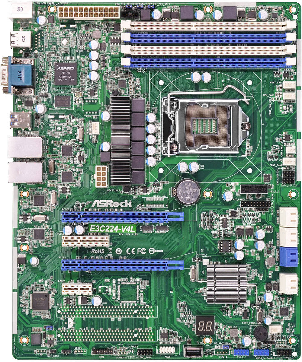 фото Материнская плата asrock rack e3c224-v4l