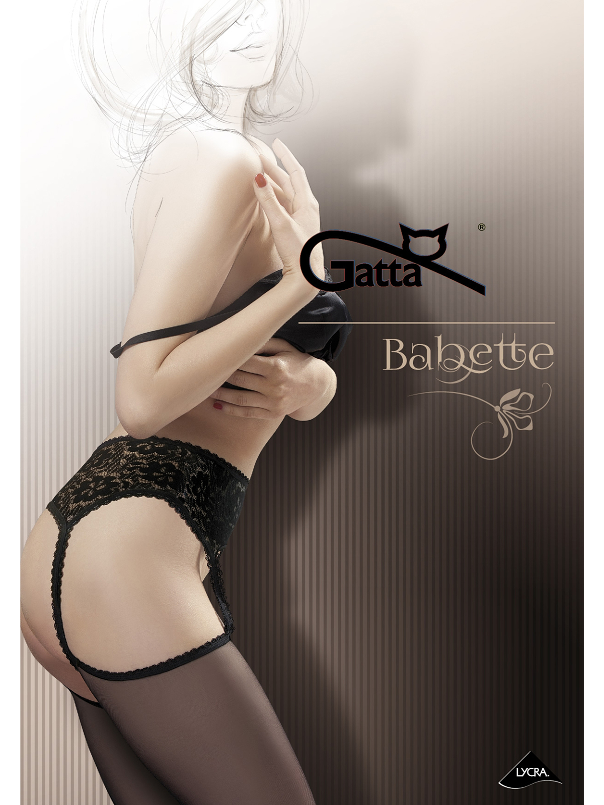 

Колготки женские Gatta BABETTE 02 черные 4 (L), BABETTE 02