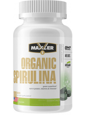 фото Maxler organic spirulina 500 mg 180 tab (180 таб)