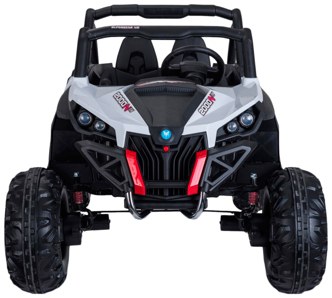 

Электромобиль «БАГГИ», полный привод 4WD, кожаное сидение, цвет белый Sima-Land