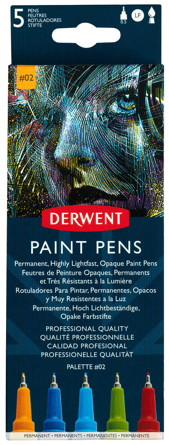 фото Набор капиллярных ручек derwent «paint pen №2» 5 штук