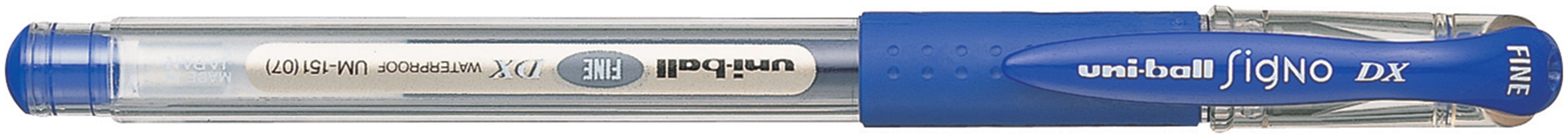Набор ручек гелевых UNI Mitsubishi Pencil Signo DX UM-151(0.7), синяя, 0,7 мм, 12 шт.