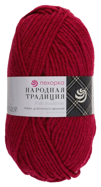 

Пряжа Пехорка 4418914 Народная традиция 272 вишня, Народная традиция