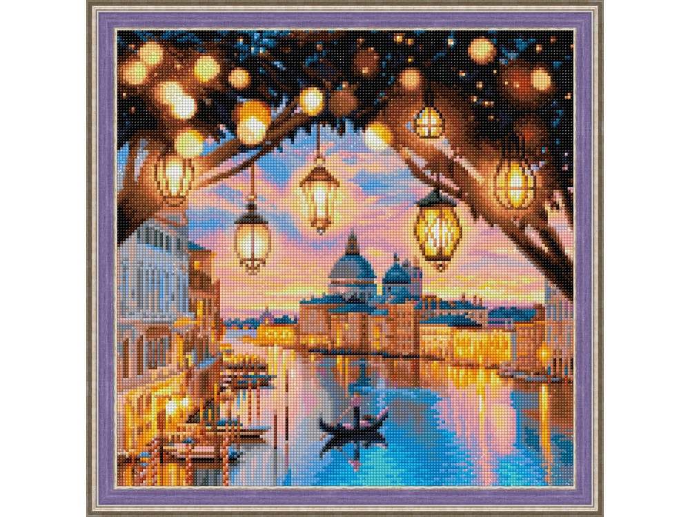 

Алмазная вышивка Алмазная Живопись Вечерняя Венеция, 40x40 см, Вечерняя Венеция