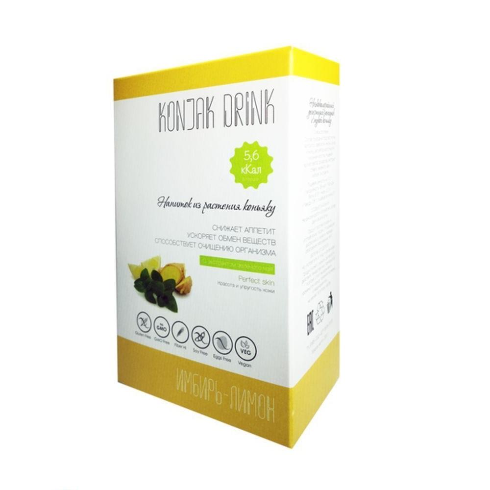 

Чайный напиток бескалорийный Konjak Drink имбирь лимон 133 г