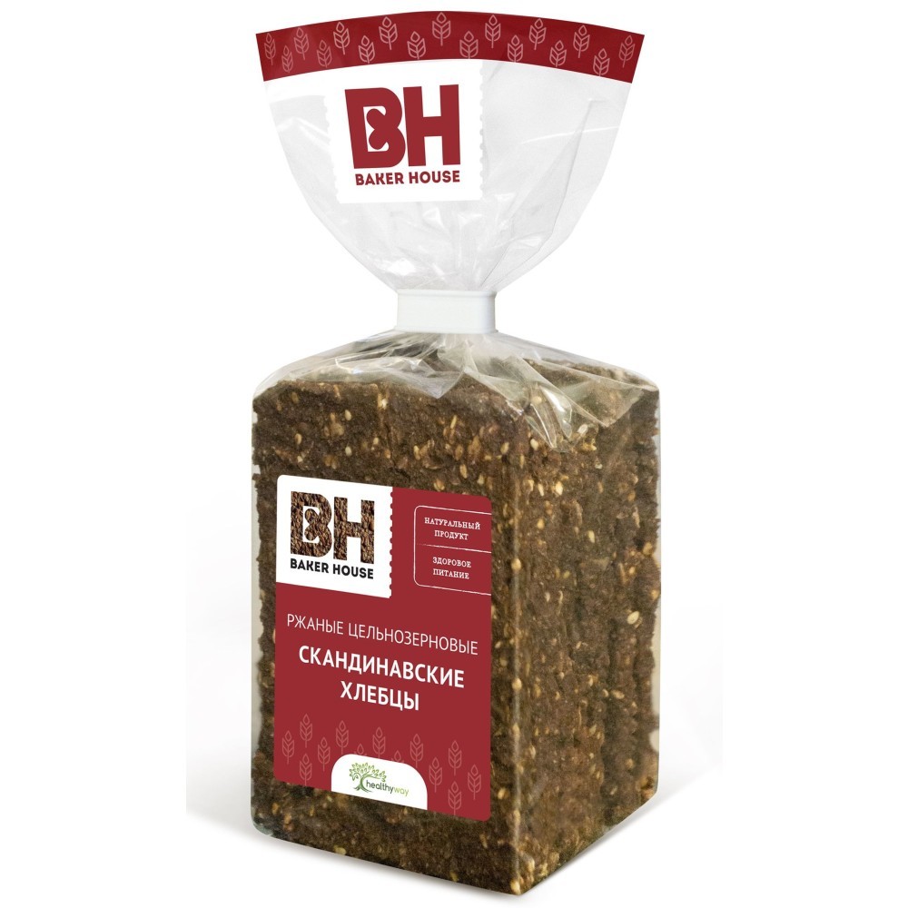 Хлебцы Baker House скандинавские ржаные цельнозерновые Baker House 180 г