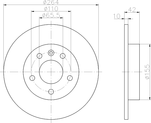 фото Тормозной диск hella pagid 8dd355106111 hella pagid/behr