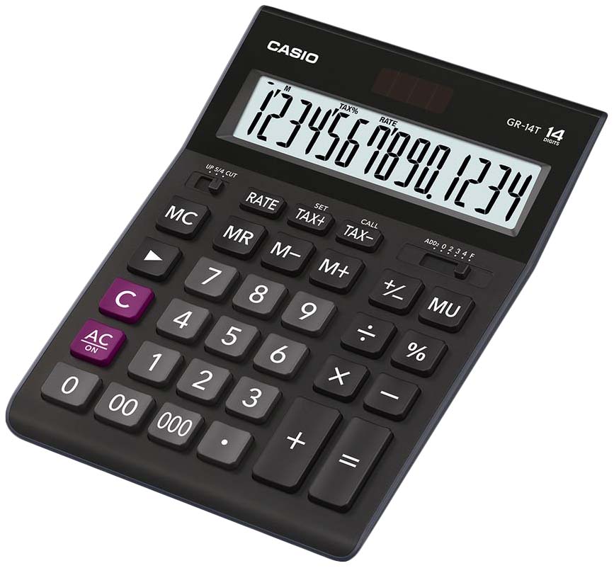Калькулятор CASIO GR-14T-W-EP