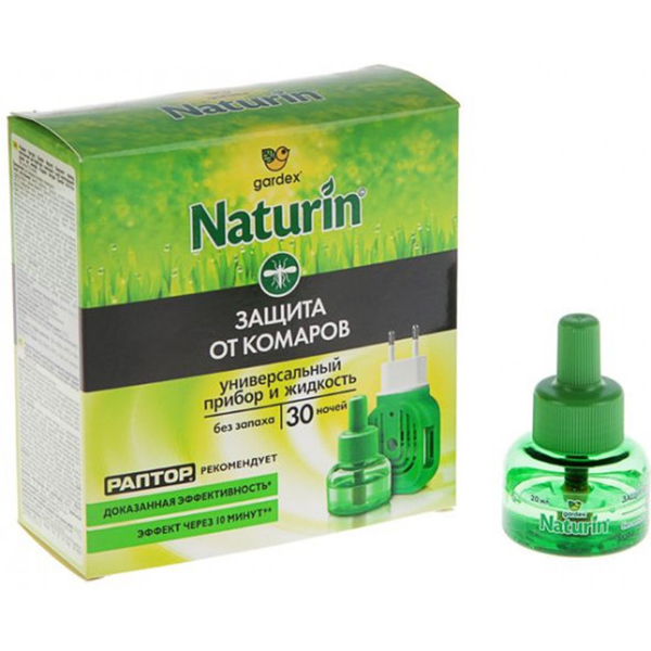 Комплект Naturin прибор универсальный и жидкость от комаров без запаха 30 ночей