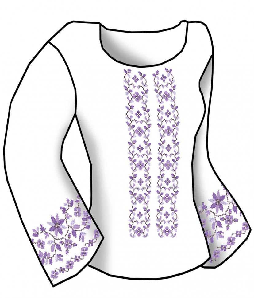 фото Набор для вышивания женской рубашки "каролинка" кбсн/хб/-08 80х140 см
