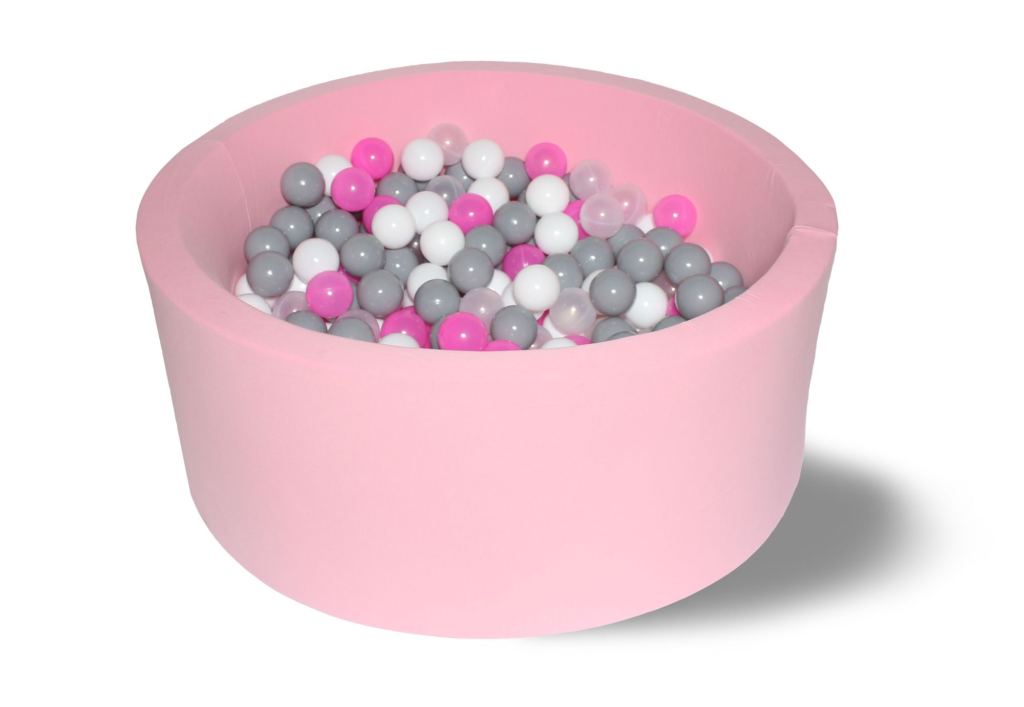 фото Сухой бассейн розовые пузыри с 200 шариками: розовый, белый, серый, прозрачный hotenok