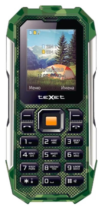 

Мобильный телефон teXet TM-518R Green, TM-518R