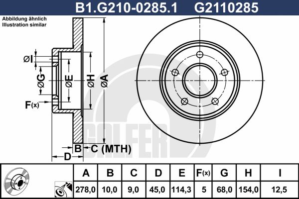 Тормозной диск GALFER B1.G210-0285.1