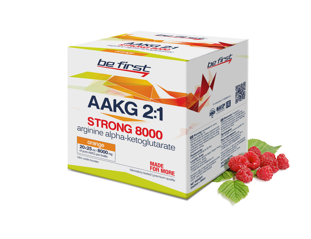 AAKG 8000 Strong Be First, 20 x 25 мл, raspberry