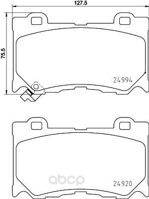 

Комплект тормозных колодок Hella 8DB355015411