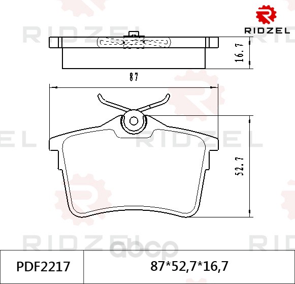 

Комплект тормозных колодок RIDZEL PDF2217