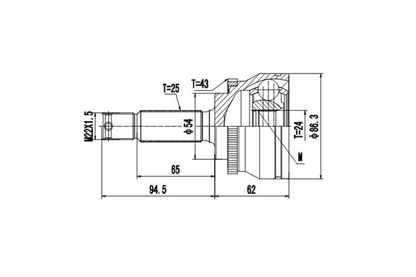 

Шрус DYNAMATRIX DCV839020