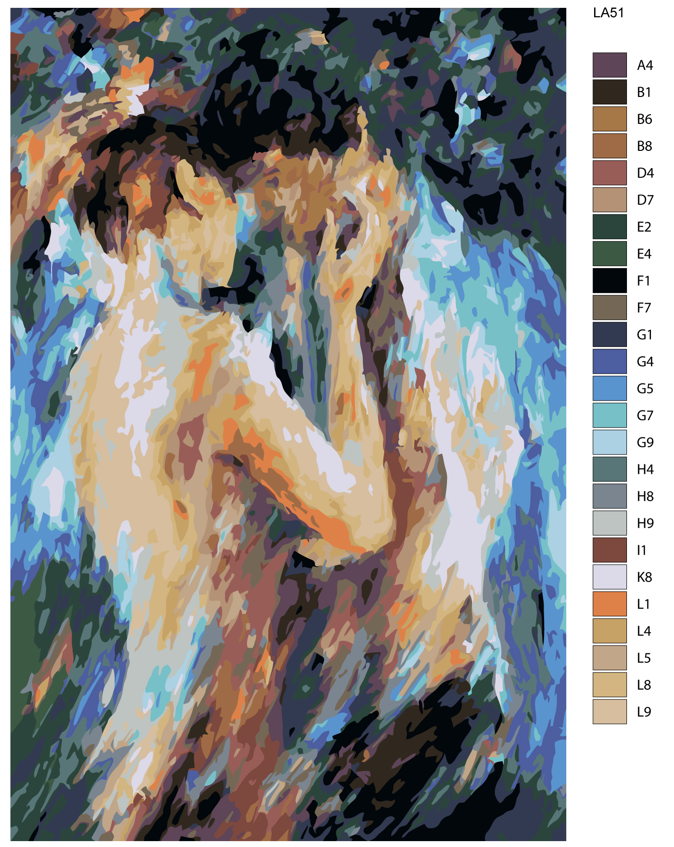

Картина по номерам, 40 x 60, LA51, LA51