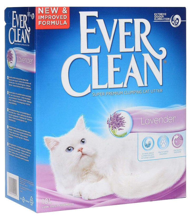 фото Комкующийся наполнитель для кошек ever clean lavender бентонитовый, лаванда, 10 кг, 10 л