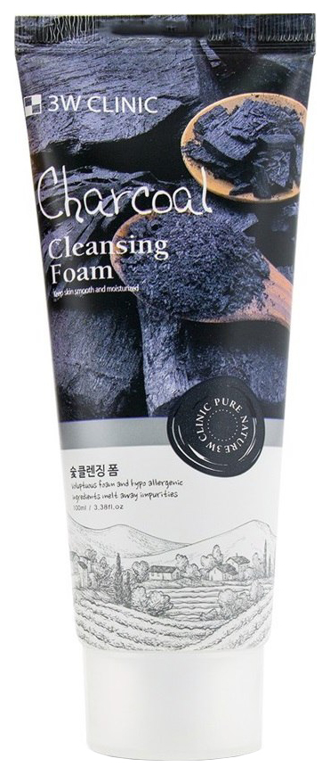 Купить Пенка для умывания 3W Clinic Charcoal Foam Cleansing 100 мл