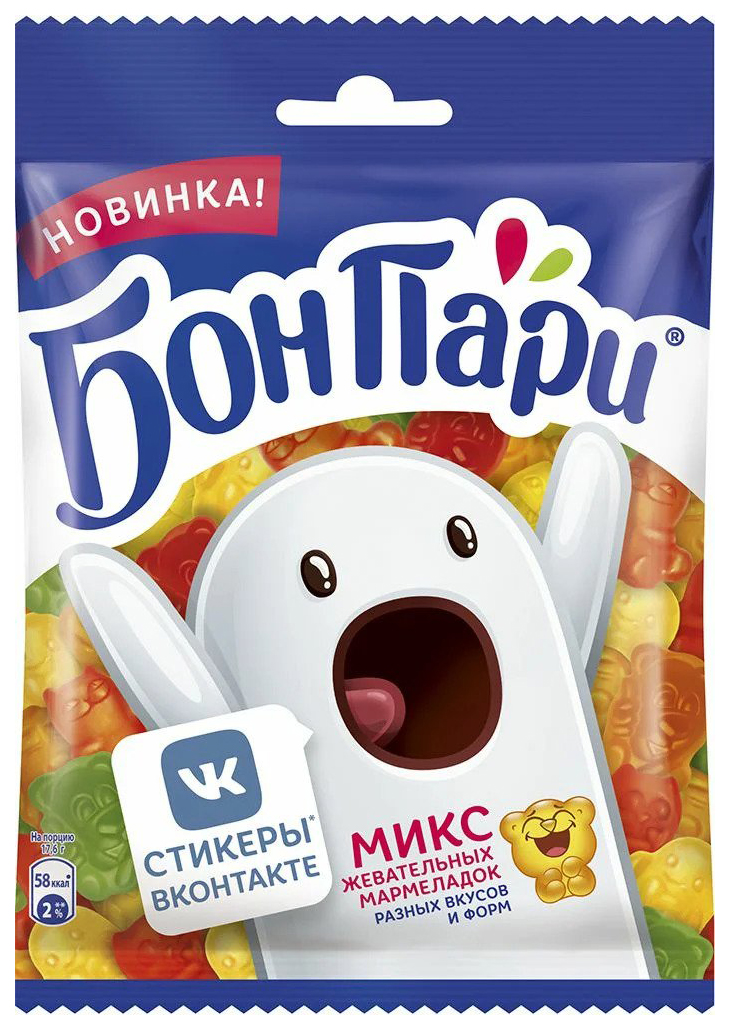 фото Мармелад жевательный бон пари со вкусом фруктов 75 г