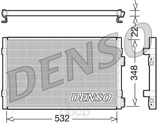Радиатор кондицинера 528x358 Denso DCN06002