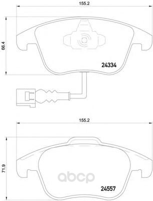 

Колодки тормозные audi q3 11-/vw sharan 10-/tiguan 07- передние Brembo P 85 130
