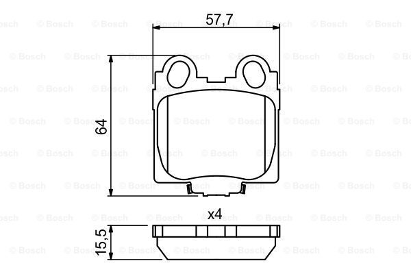 

Тормозные колодки Bosch дисковые 986494231