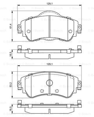 

Комплект тормозных дисковых колодок BOSCH 0 986 494 690