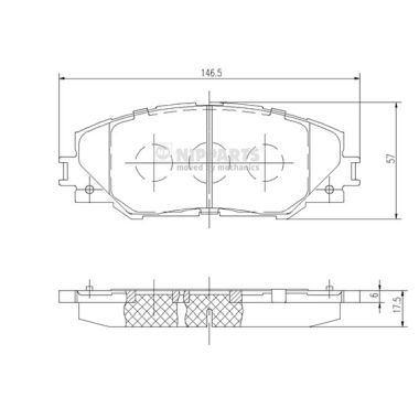 

Комплект тормозных дисковых колодок NIPPARTS N3602138