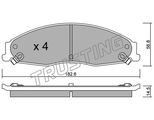 

Комплект тормозных дисковых колодок TRUSTING 714.0