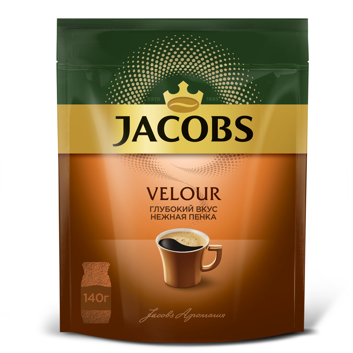 

Кофе растворимый JACOBS монарх велюр 140 г