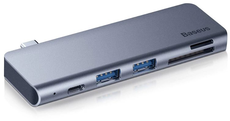 

USB-концентратор Baseus Type-C to USB3,0x2/SD/TF/Type-C PD (CAHUB-K0G) для MacBook Pro, USB3,0x2/SD/TF/Type-C PD