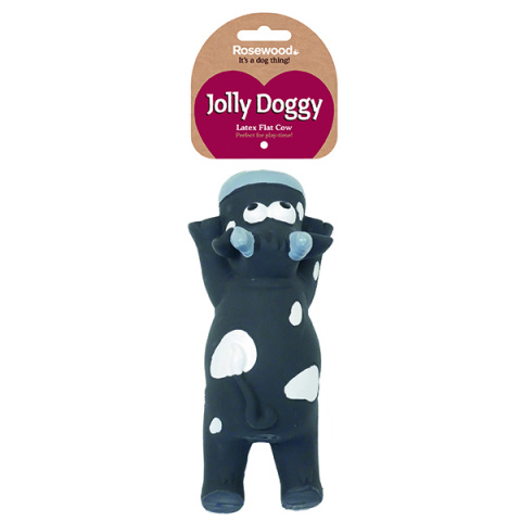 

Жевательная игрушка для собак Rosewood Jolly Doggy Корова, черная, 21 см