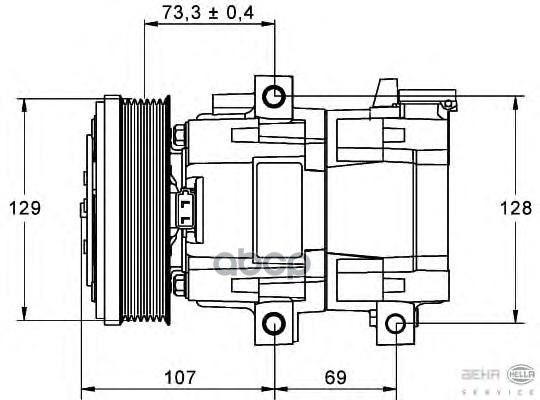 фото Компрессор кондиционера hella 8fk351113381