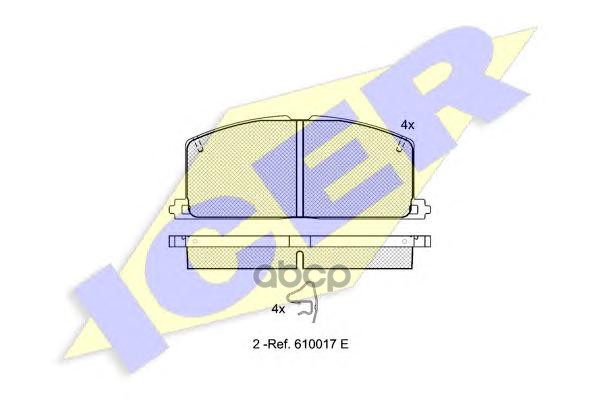 фото Комплект тормозных колодок icer 180462