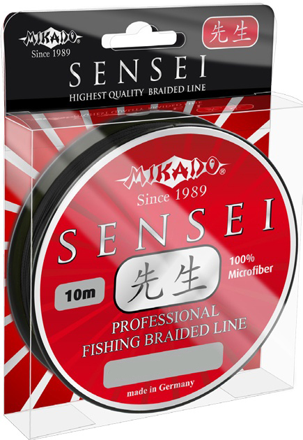 Леска плетеная Mikado Sensei 0,16 мм, 10 м, 12,3 кг, black