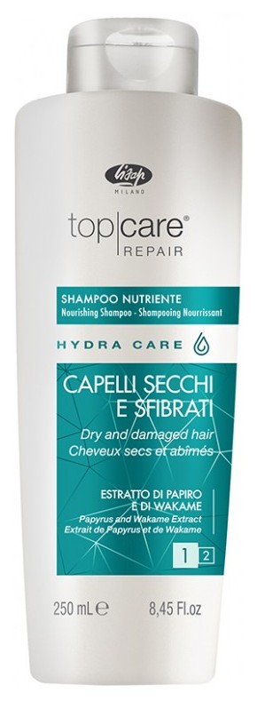 Шампунь питательный Lisap Milano Top Care Repair Hydra Care Nourishing Shampoo 250 мл интенсивный питательный шампунь hydra care nourishing shampoo 110025000 1000 мл