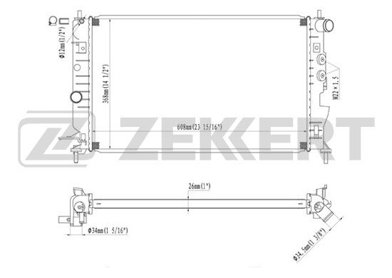 

Радиатор охлаждения двигателя ZEKKERT MK-1077