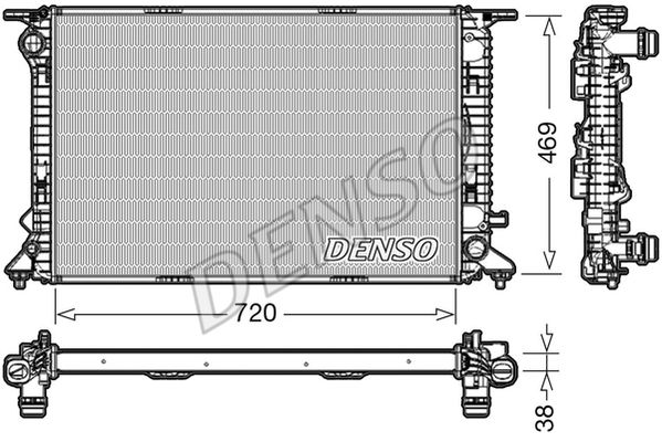 

Радиатор охлаждения двигателя DENSO DRM02024