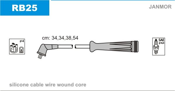 Комплект проводов зажигания JANMOR RB25