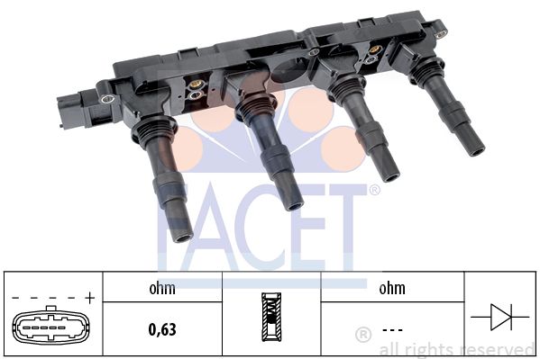 Катушка зажигания FACET 96408 11240₽