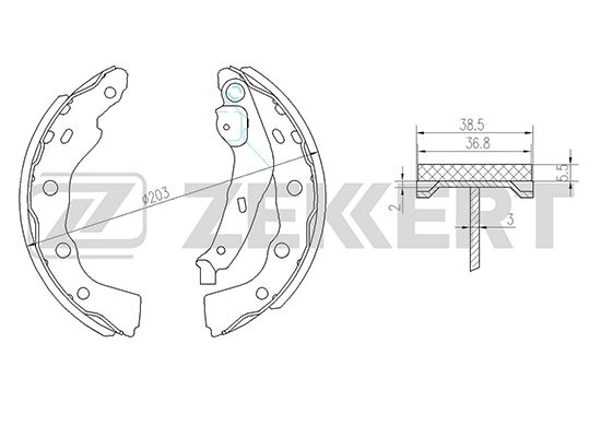 

Комплект тормозных колодок ZEKKERT BK-4177