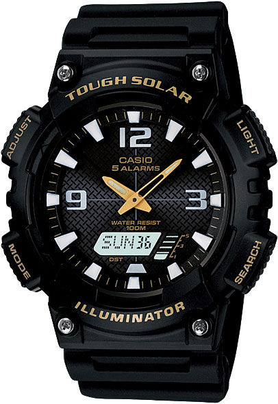 фото Наручные часы кварцевые мужские casio illuminator collection aq-s810w-1b