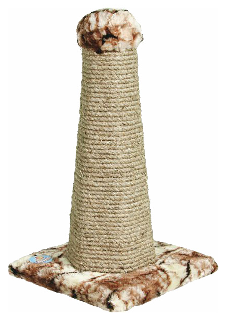 фото Когтеточка-стобик зооник, напольная, шестигранная, сизаль, в ассортименте, 30х30х55 см