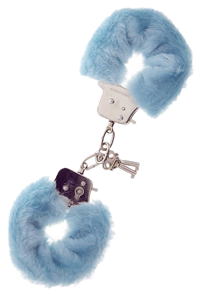 фото Наручники dream toys metal handcuff with plush blue меховые голубой